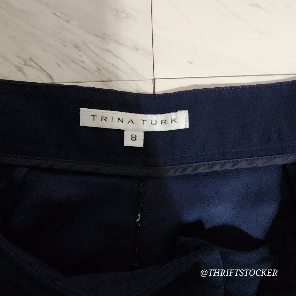 Trina Turk navy blue wide leg pants - Picture 4 of 10